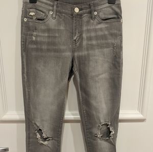 Armani Exchange 27" grey wash distressed jeans